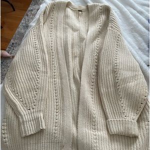 Free People oversized cream color cardigan